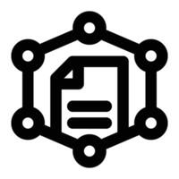 Data Modelling, Data Science Outline Icon vector