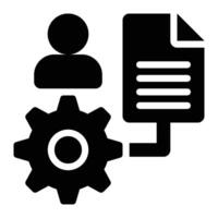 Data Engineer, Data Scientist Glyph Solid Icon vector