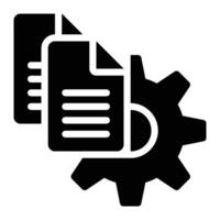 Data Engineering, Data Management Glyph Solid Icon vector