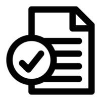 Data Validation, Data Integrity Outline Icon vector