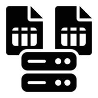 Structured Data, Database Glyph Solid Icon vector