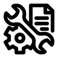 Data Engineering, Data Preparation Tools Outline Icon vector