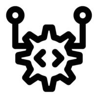 API, Application Development Outline Icon vector