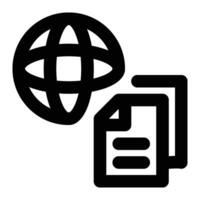 Big Data, Information Outline Icon vector