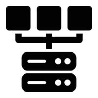 Data Architecture, Database Glyph Solid Icon vector