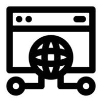 Web Services, Online Sharing Outline Icon vector