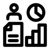 Data Analyst, Data Science Outline Icon vector