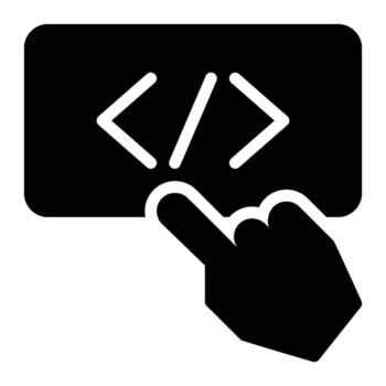 Programming, Software Development Glyph Solid Icon vector