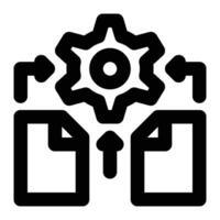 Batch Processing, Data Migration Outline Icon vector