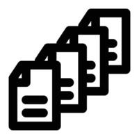 Data Quantity, Big Data Outline Icon vector