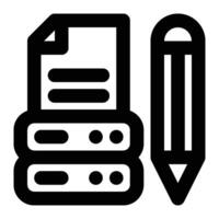 Data Design, Database Design Outline Icon vector