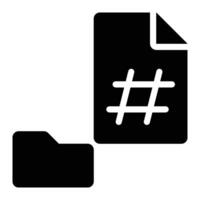 Semi-Structured, Data Glyph Solid Icon vector
