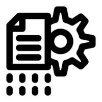 Data Extraction, Data Transform Outline Icon vector
