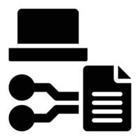 Data Application, Software Glyph Solid Icon vector