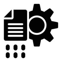 Data Extraction, Transformation Glyph Solid Icon vector