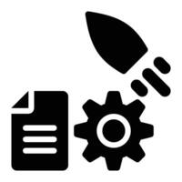 Data Optimization, Performance Glyph Solid Icon vector
