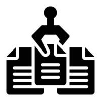 Data Scraping, Harvesting Glyph Solid Icon vector