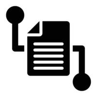 Data Hub, Interaction Glyph Solid Icon vector