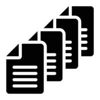 Data Quantity, Volume Glyph Solid Icon vector