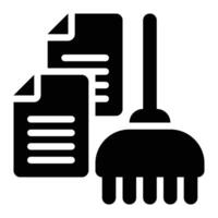 Data Cleaning, Preprocessing Glyph Solid Icon vector
