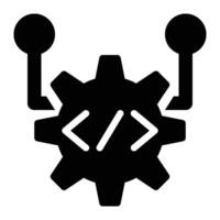 API, Development Glyph Solid Icon vector