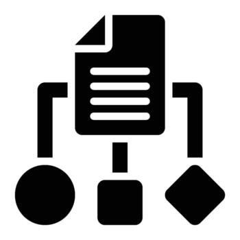 Alternative Data, Extraction Glyph Solid Icon vector