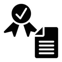Data Quality, Validation Glyph Solid Icon vector