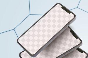 Smartphone mockup presentation display scene abstract background vector