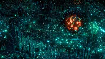 Techno Utopia Animated Futuristic City Loop video
