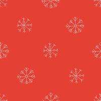 Snowflakes seamless pattern, illustration. Cute hand drawn doodle snowflakes. Christmas design for wrapping paper. vector