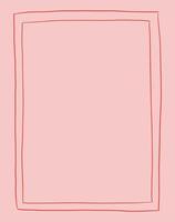 Frame in cute hand drawn style, illustration. Coquette border, great for wedding invitation designs or greeting cards. A4 format, frame in whimsical style. vector