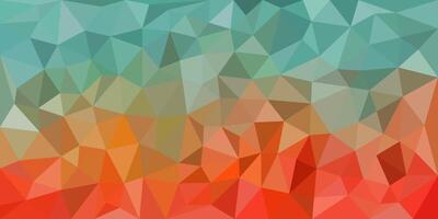 A low-poly geometric background with triangular shapes in shades of teal, brown, and red, creating a gradient effect. The abstract design gives a modern and artistic appearance. vector