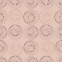 Abstract mid-century linear seamless pattern with geometric shapes circles futuristic on a mocha colored mousse background evoking a soft brown color. vector