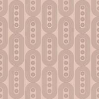 Abstract mid-century linear seamless pattern with geometric shapes oval arches on a mocha colored mousse background evoking a soft brown color. vector