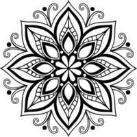 Circular pattern in the form of a mandala. Henna tatoo mandala. Mehndi style. Decorative pattern in oriental style. vector