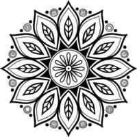 Mandala line art pattern design vector