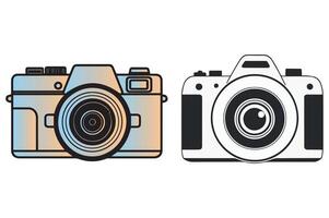 Minimal Camera Icon with colorful vector