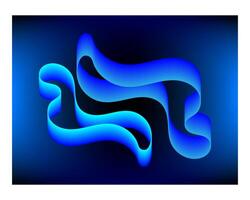 Abstract wavy shape with blend gradient background wallpaper vector
