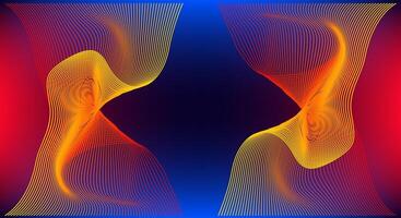 Digital wave design colorful digital line art background shiny wave with lines blend wallpaper for design vector