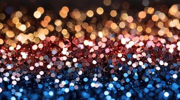 Vibrant gradient glimmering background with sparkling bokeh effect, illuminating festive celebration moments photo