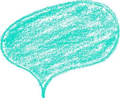 Hand drawn bubble speech with crayon or chalk texture isolated on white vector