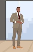 An illustration of a man in a suit vector