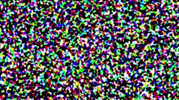 Analog Static Noise texture overlay. Intensive Colorful Noise Pattern. No signal white noise artifacts. VHS Glitch. Bad TV signal. CRT transitions. Distorted VCR video