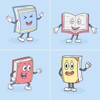 Vibrant Cartoon Book Character with a Cheerful Expression vector