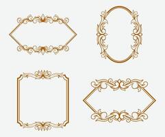 Retro Engraved Frame Surrounding Geometric Shape vector