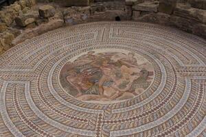 Unique old ancient fresco that have survived to this day in paphos., photo