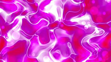 Pink and white liquid swirls blend with blurred light spots, creating a mesmerizing abstract background suitable for digital design projects. video