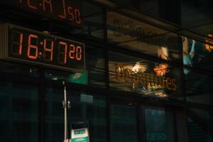 A building with a clock on the side photo