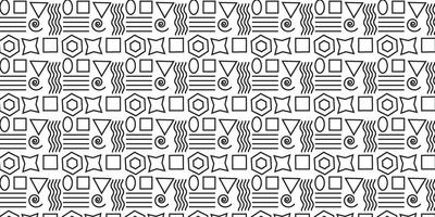 Black and White Geometric Seamless Pattern vector