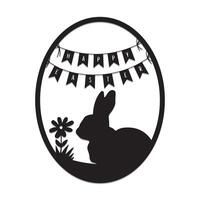 bunny laser cut template vector